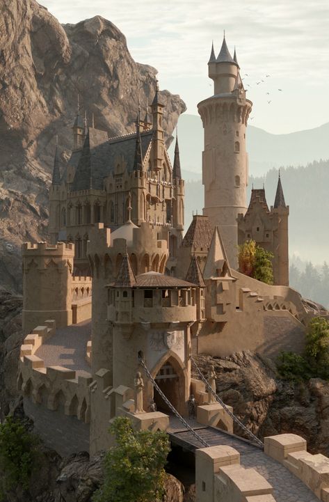 ArtStation - Castle, Vladimír Stáňa Era Victoria, Sejarah Kuno, Chateau Medieval, Fotografi Kota, Castle Aesthetic, Royal Aesthetic, Fantasy Castle, Fantasy Places, Beautiful Castles