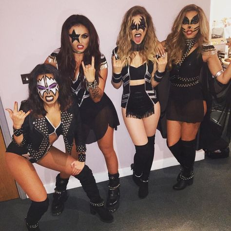 @taylorelizabeth Group Halloween Costumes For 3, Hallo Costumes, Disfarces Halloween, Kiss Costume, 2015 Halloween Costumes, Cute Group Halloween Costumes, Best Celebrity Halloween Costumes, Celebrity Costumes, Halloween Coustumes