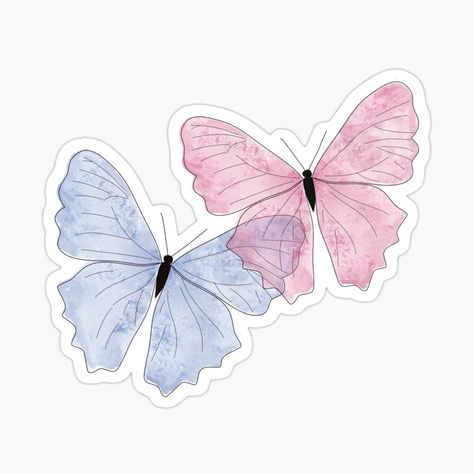 Butterfly Light, Sticker Design Inspiration, Scrapbook Printing, Butterfly Lighting, Watercolor Butterfly, Cute Laptop Stickers, Tumblr Stickers, Scrapbook Stickers Printable, Floral Stickers