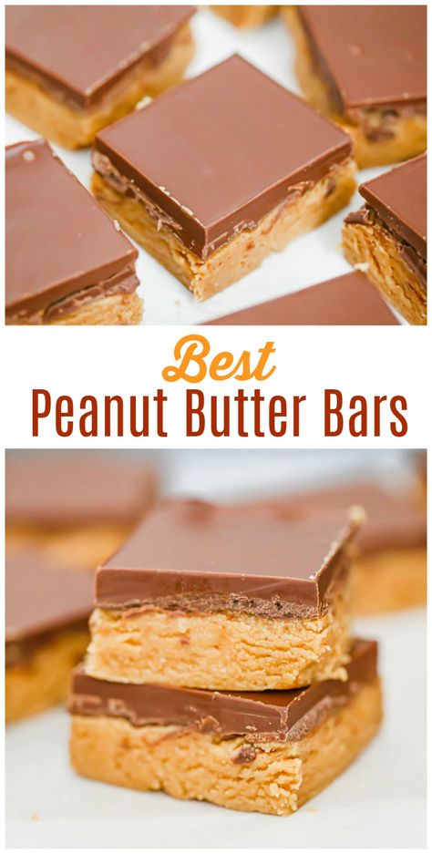 Candies Recipes, Holiday Candies, Chocolate Peanut Butter Bars, Christmas Candies, Bake Easy, Peanut Butter Chocolate Bars, Butter Bars, Keto Friendly Desserts, Best Peanut Butter