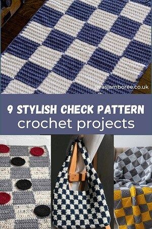 9 of the Most Stylish Checker Pattern Crochet Projects - Jera's Jamboree Crochet Checkerboard Bag Pattern Free, Crocheted Checkered Bag, Checkered Crochet Tutorial, Checkered Bag Crochet Pattern Free, Crochet Checkered Bag Pattern Free, Checkered Crochet Pattern, Checkerboard Crochet, Tote Patterns Free, Checkered Crochet