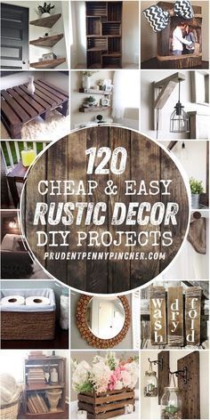 Rustic Decor Diy, Diy Farmhouse Ideas, Decor Diy Projects, Rustic Furniture Diy, Diy Rustic Home, Diy Rustic Decor, Dekor Diy, Diy Simple, Diy Home Decor Easy