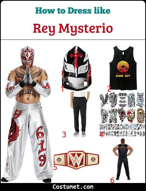 Rey Mysterio Costume, Wwe Costume, Wwe Costumes, Mysterio Wwe, Full Head Mask, Wrestling Outfits, Rey Mysterio, Head Mask, Full Face Mask