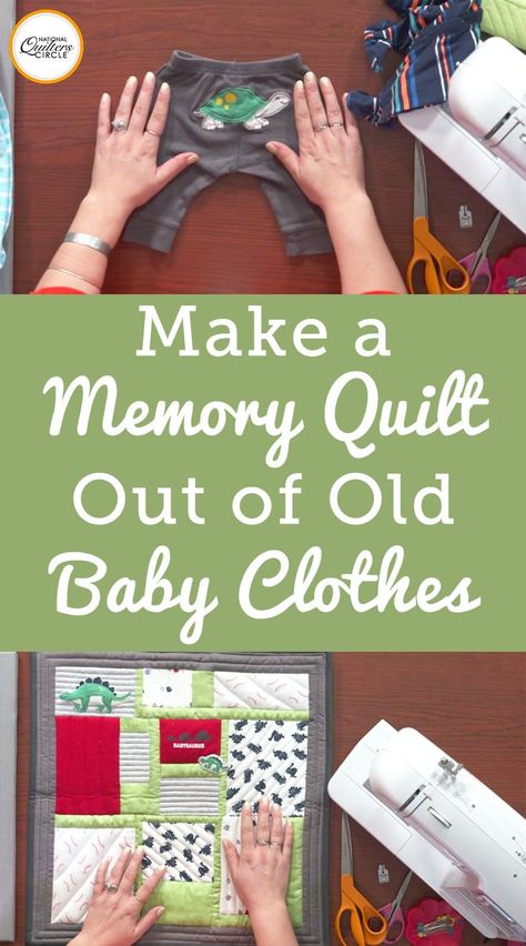 Diys Using Old Clothes, Patchwork, Tela, Molde, Making A Quilt Out Of Old Clothes, Clothing Memory Quilt, Blanket Made From Baby Clothes, Onesie Blanket Memory Quilts, Baby Memory Blanket