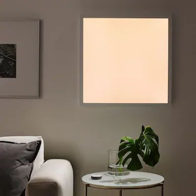 Wireless LED panels & doors - IKEA Fake Window Light, Fake Window, Ikea Design, Faux Window, Light Panels, Light Panel, Ikea Home, Window Light, Led Panel Light