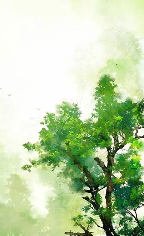 Tree Poster Design, Poster Color Painting, Tree Poster, Tree Watercolor Painting, Fotografi Kota, Watercolor Art Paintings, Watercolor Tree, Watercolor Painting Techniques, 수채화 그림