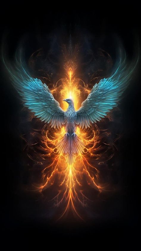Robyn Taylor sur X : "♾️💗" / X Phoenix Mythology, Fear Of Darkness, Phoenix Bird Art, Phoenix Artwork, Phoenix Wallpaper, Cool Galaxy Wallpapers, Eyeball Art, Devian Art, Spirit Animal Art
