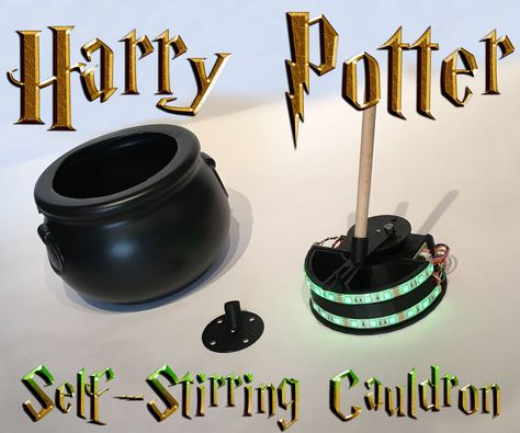 With the release of J.K. Rowling's The Cursed Child and the recent Harry Potter themed Wizarding contest here on Instructables, there has never been a better time to create my first Harry Potter themed project. All I needed was an inspirational idea.Fortunately my girlfriend came up with the wonderful suggestion of making the self-stirring cauldron. It was something that immediately captured my imagination and to my surprise there wasn't an Instructable for one, so I started work on it right... Cardboard Cauldron, Dollar Tree Harry Potter, Harry Potter Party Diy, Cauldron Ideas, Diy Harry Potter Decor, Diy Cauldron, Harry Potter Cauldron, Hogwarts Halloween, Harry Potter Plants