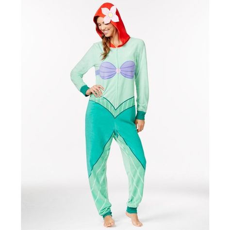 Ariel Adult Hooded Onesie (145 PEN) ❤ liked on Polyvore featuring intimates, sleepwear, pajamas and little mermaid The Little Mermaid, Popsugar, Disney Style, Disney Outfits, Disney Princess Gifts, Mermaid Gifts, Mermaid Inspired, Ariel The Little Mermaid, Mermaid Fashion