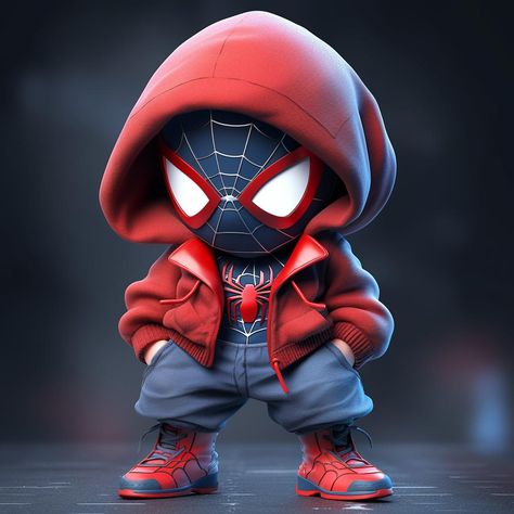 Let these chibi Super Heroes capture your heart and transport you to a world where cuteness and heroism collide. - Hatinews Spiderman Bebe, Character Mashups, Spiderman Chibi, Chibi Superhero, 3d Superhero, Marvel Chibi, Chibi Marvel, Baby Spiderman, Baby Avengers