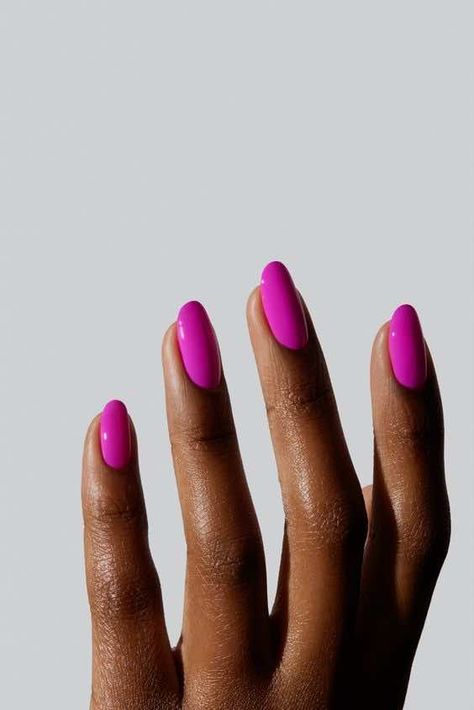 Bright Nail Colors Summer, Fuchsia Nails, Trip Nails, Magenta Nails, Vivid Magenta, Fall Nail Ideas, Barbie Nails, Gel French Manicure, Colors For Dark Skin