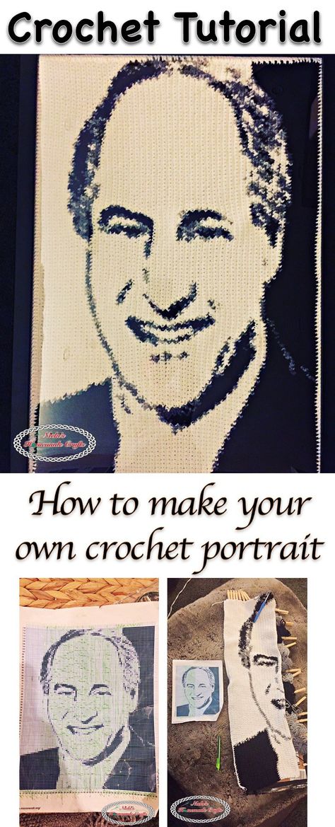 How to make your own crochet portrait - crochet tutorial Amigurumi Patterns, Cross Stitch Pattern Maker Free, Crochet Portrait, Crochet Graphgan, Knitting Patterns Free Blanket, Graph Crochet, Easy Crochet Patterns Free, Crochet Gratis, Diy Bricolage