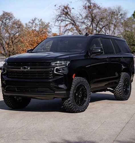 2022 Chevy Tahoe Z71, Lifted Yukon, Blacked Out Tahoe, Chevy Suv Tahoe, Black Chevy Tahoe, Tahoe Car, Lifted Tahoe, Lifted Suv, Lifted Chevy Tahoe