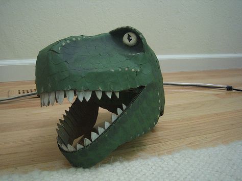 T-rex Costume Head by wrgtphotos, via Flickr Toy Story Halloween Costume, Rex Costume, Toy Story Halloween, T Rex Costume, Dinosaur Mask, Dinosaur Head, Toy Story Costumes, Clever Halloween Costumes, Dinosaur Crafts