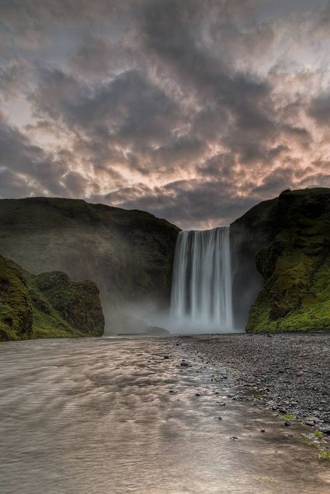 Vertical skogafoss waterfall photo Nature, Skogafoss Iceland, Iceland Aurora, Waterfall Iceland, Iceland Island, Falling Waters, Seljalandsfoss Waterfall, Skogafoss Waterfall, Iceland Photos