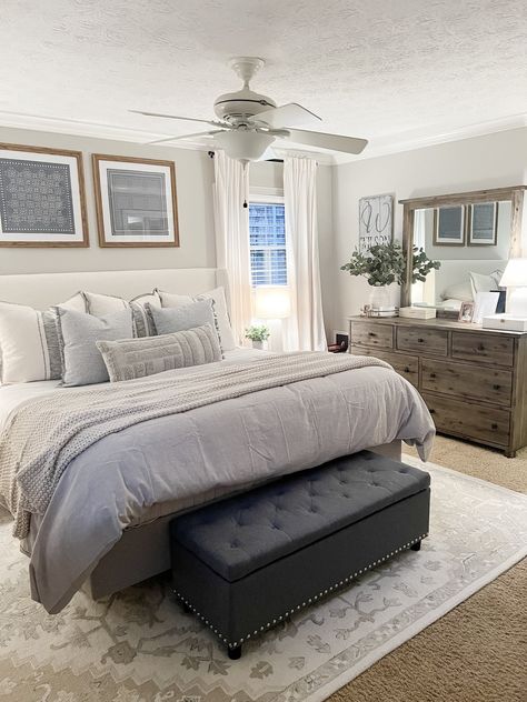 Bright + Cozy Master Bedroom Makeover — Gathered Living Bedroom Inspo Married Couple, Very Small Guest Bedroom Ideas, Married Couple Bedroom Ideas For Small Rooms, Parent Room Ideas Bedrooms, Bedroom Inspirations Grey And White, Married Couple Bedroom Ideas Romantic, Bedroom Ideas Modern Farmhouse, Husband And Wife Room Ideas, Family Bedroom Ideas