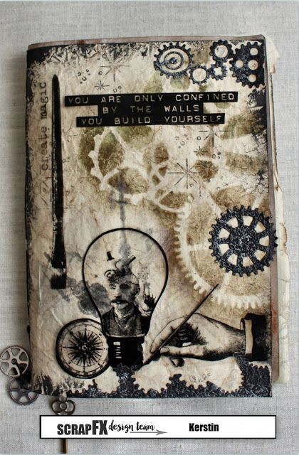 Steampunk Diy, Steampunk Junk Journal, Rolodex Cards, Seth Apter, Smash Journal, Men's Journal, Mens Journal, Steampunk Wedding, Fabric Journals