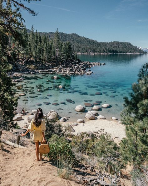 A Summer Weekend on Lake Tahoe: Complete Travel Guide Secret Cove Lake Tahoe, Lake Tahoe Summer, Prettiest Beach, Lake Tahoe Nevada, Tahoe City, Nevada Travel, National Park Road Trip, Lake Tahoe Weddings, South Lake Tahoe