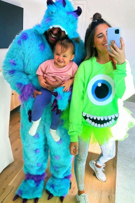 Unique Family Costumes Halloween, Cute One Year Old Halloween Costumes, Mommy Daughter Costume Ideas, Monsters Ink Family Costumes, Family Of 3 Halloween Costumes Disney, Mom And Daughter Halloween Costume Ideas, Mom Dad Baby Halloween Costumes, Mom And Me Halloween Costumes, Toddler Halloween Costumes Girl