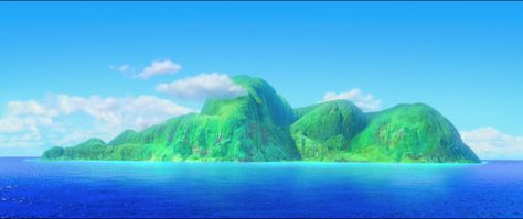 Te Fiti transformed into an island as she sleeps Moana Mountain, Moana Background, Moana Island, Moana 2016, Moana Movie, Disney Icon, Te Fiti, Fantasy Story Ideas, Walt Disney Princesses