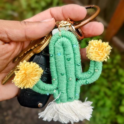 Pretty little things 🥰 . . #keychains #cactus #cactuslover Cactus, Little Things, Scrunchies, Keychains