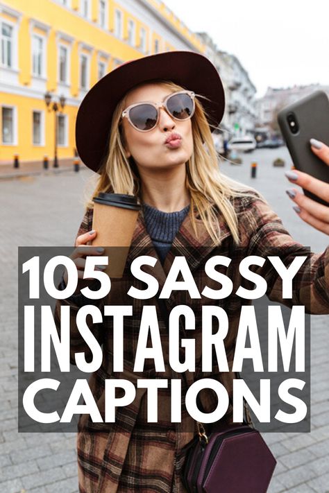 105 Best Short Quotes for Instagram Selfies and Captions | Whether you're trying to share motivational thoughts, workout inspiration, your sassy boss babe attitude, or just need cute and simple captions for beautiful pictures you share about your life, we've curated our favorite one-liners to inspire you! Some of these are clever and witty, while others are deep and personal - no matter what your mood is, we've got your covered! #selfiequotes #girlbossquotes #captionquotes Witty Captions For Instagram Selfies, We Cute Captions, Quoted For Instagram, Instagram Captions For Beauty, Living My Best Life Instagram Captions, Self Picture Captions For Instagram, Interesting Captions For Instagram, Street Style Quotes, Shorts Quotes For Instagram
