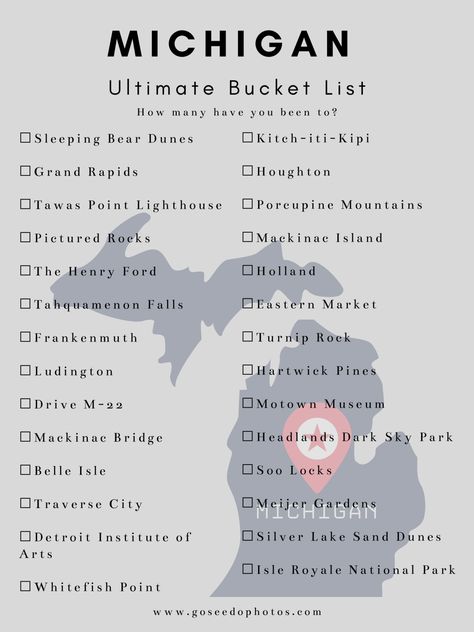 Detroit Bucket List, Indiana Bucket List, Michigan Bucket List, Michigan Adventures, Michigan Road Trip, Michigan Summer, Michigan Vacations, Mackinac Bridge, Ultimate Bucket List