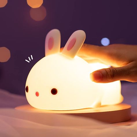 Kids Night Lamp, Bunny Night Light, Cute Led Lamp, Cool Room Lamps, Accessories For Girls Bedroom, Cute Stuff For Bedroom, Cute Night Lights Aesthetic, 8 Year Girl Bedroom Ideas, Cute Lights For Bedroom