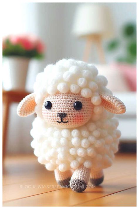 Crochet Sheep Lou Amigurumi Free Pattern Amigurumi Patterns, Small Sheep Crochet Pattern Free, Sheep Pattern Crochet, Crochet Sheep Amigurumi, Crochet Sheep Pattern Free, Sheep Crochet Pattern Free, Sheep Crochet Pattern, Sheep Crochet, Amigurumi Sheep