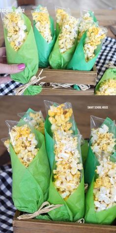 Popcorn Corn On The Cob, Church Fall Festival, Fest Temaer, Thanksgiving Snacks, Fest Mad, Smart School House, Barnyard Birthday Party, Farm Theme Birthday, Green Tissue Paper