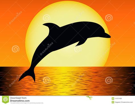 Dolphin Silhouette Stock Image - Image: 27134511 Dolphin Silhouette, Bird Silhouette Art, Arts Sketch, Sillouette Art, Cute Silhouette, Paint Christmas, Silhouette Drawing, Landscape Painting Tutorial, Christmas Paintings On Canvas