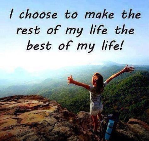 I choose to make the rest of my life the best of my life!  Love this poster shared by a friend... #life #quotes Louise Hay, Santiago De Compostela, Whatsapp Status Quotes, Quotes For Whatsapp, Positive Living, Promised Land, Life Choices, I Choose, Site Web