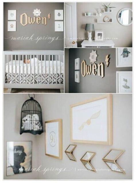 Harry Potter Nursery Theme, Harry Potter Baby Room, Harry Potter Baby Nursery, Baby Harry Potter, Harry Potter Bedroom Decor, Harry Potter Nursery, Harry Potter Room Decor, Baby Nursery Inspiration, Harry Potter Bedroom