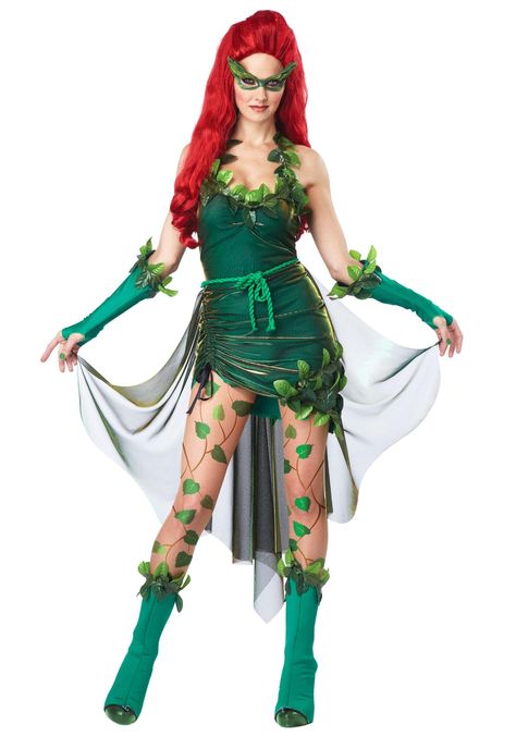 Nature Halloween Costume, Poison Ivy Costume, Ivy Costume, Poison Ivy Costumes, Sheer Leggings, Villain Costumes, Plus Size Costume, California Costumes, Plus Size Cosplay