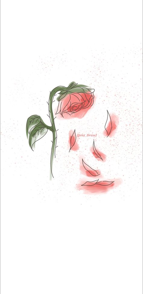 Rose Tattoo Petals Falling, Rose Tattoo With Petals Falling Off, Falling Petals Drawing, Falling Flowers Drawing, Rose Petal Drawing, Falling Flowers Tattoo, Rose With Petals Falling, Falling Petals Tattoo, Rose Falling Petals