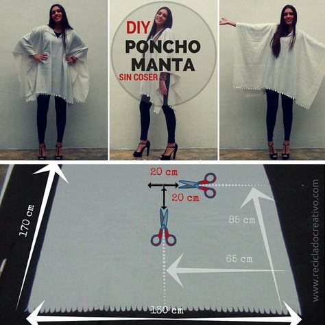 IKEA POLARVIDE Blanket Coat Ponchos, Couture, Blanket Poncho Diy, Ikea Blanket, Ikea Blankets, Diy Poncho, Poncho Diy, Diy Blanket, Ikea Finds