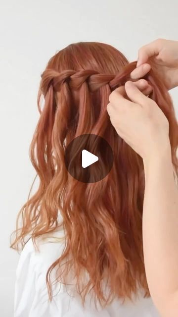Easy Hair Tutorials 💇 on Instagram: "Waterfall Braid😍🥰 (By @braids_for_my_hair ) 💕 Follow us to get more hair style ideas  and learn simple beautiful hair styles 💓 . . #hairstyleideas #videohair #braidtutorial #hairtutorialvideo #hairvideotutorial #hairstyletutorial #braidoftheday #braidsofinstagram #hairglamvideos #tutorialhairdo #hairvideoshow #naturalhairtutorial #tutorialhair #cutehairstyles #marcbeauty #tutorialvideo #braidinglife #hairofinstgram #braidinspo #hairdecoration #hairstylevideo  #longhairstyles #hairspo" Bridal Hairstyles Bun, Waterfall Twist Hairstyle, Twisty Hairstyles, Waterfall Twist Hairstyles, Waterfall Braid With Curls, Waterfall Braid Tutorial, Waterfall Twist, Haircut Gray Hair, Waterfall Braid Hairstyle