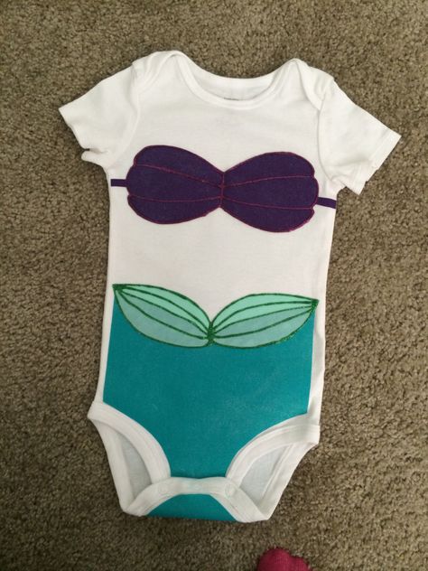 The Little Mermaid Ariel Onesie--my child WILL wear this. Mermaid Onesie, The Little Mermaid Ariel, Baby Ariel, Baby Mermaid, Ariel The Little Mermaid, Baby Time, Favorite Movie, Everything Baby, Baby Disney