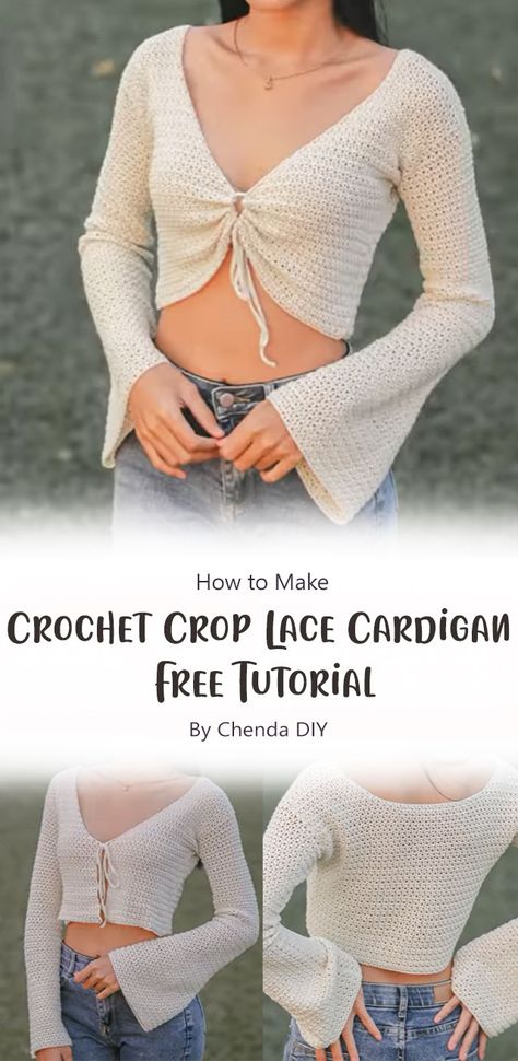 Top A Crochet, Crochet Outfits, Gilet Crochet, Crochet Crop Top Pattern, Mode Crochet, Tutorial Ideas, Crochet Clothes For Women, Crochet Design Pattern, Crochet Tops Free Patterns