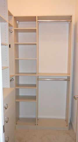 Closet Organizers Nursery Closet Small Bedroom Closet Design, Small Closet Remodel, Small Walk In Closet Design, Mini Closet, Walk In Closet Small, Small Walk In Closet, Closet Planning, Small Closet Space, Closet Design Layout