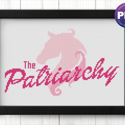 Barbie movie inspired cross stitch pattern - the patriarchy horse quote, Ken, funny quote, PDF instant download Barbie Movie Ken Horses, Barbie Cross Stitch, Horse Quote, Prayer Stations, Easy Cross Stitch, Barbie Inspired, The Patriarchy, Easy Cross, Barbie Movie