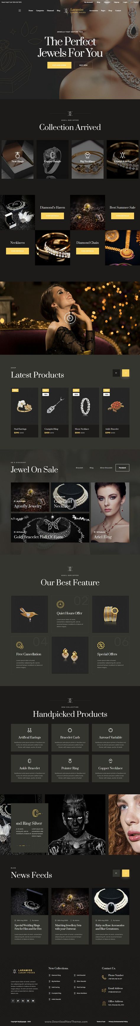 Elegant Website Design, Gold Website, Jewelry Website Design, Luxury Website, Online Store Design, App Design Layout, Ecommerce Website Template, Search Engine Marketing Sem, Jewellery Luxury