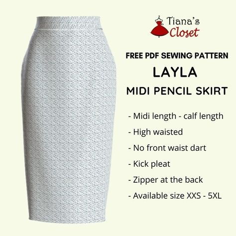 Couture, Molde, Skirt Sewing Pattern Free, Straight Skirt Pattern, Pencil Skirt Pattern, Skirt Pattern Free, Nightgown Pattern, Threads Magazine, Free Pdf Sewing Patterns