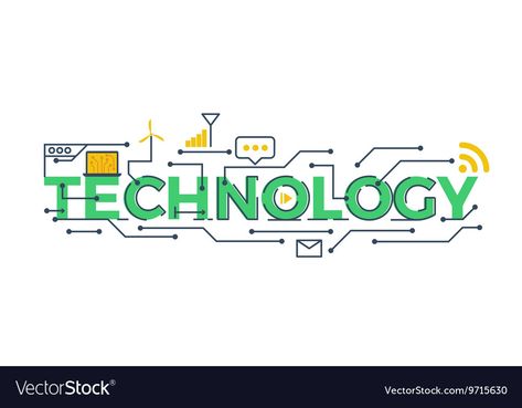 Technology word Royalty Free Vector Image - VectorStock Engineering Mathematics, Green Computing, Linkedin Background, School Book Covers, Content Words, Science Words, Marketing Icon, Handwriting Styles, Educational Infographic