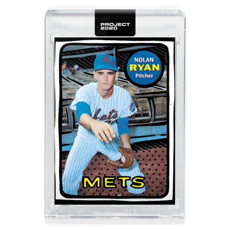 Topps Project 2020: 5/25 - Sports Card Magazine New York Mets, Baseball Cards For Sale, Mets Baseball, Black And White Comics, Nolan Ryan, Collectible Trading Cards, Indoor Toys, Baseball Card, Sports Cards