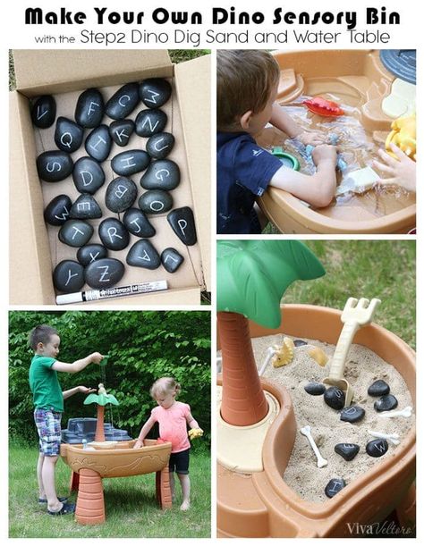 The Step2 Dino Dig Sand and Water Table is the perfect activity and play table for dinosaur-loving kids and toddlers! With so many features and stations, it has because a summer lifesaver for us, and we're excited to share our thoughts along with an idea on how to make a dinosaur sensory bin. Don't miss the details below on how to win one yourself! Thanks to Step2 for sending us the Step2 Dino Dig Sand & Water Table! My kids are really into dinosaurs lately. It all started when the neighbor ... Dino Sensory Bin, Sand Water Table, Dino Dig, Make A Dinosaur, Tieks Ballet Flats, Water Table Activities, Foldable Ballet Flats, Sand And Water Table, Water Table