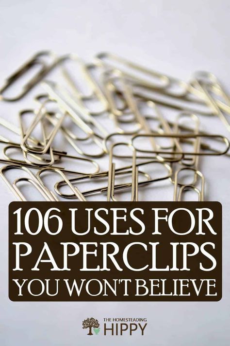 Paperclips have a million uses; we have over a hundred you can try in this article. #paperclips #DIY Recycled Crafts, Paper Clips Diy, Paperclip Crafts, Jewelry Hacks, Homesteading Skills, Cleaning Guide, Paper Clips, Doll Crafts, Everyday Items