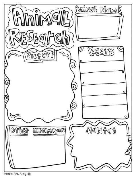 Graphic Organizers - Classroom Doodles Classroom Doodles, Science Homeschool, Animal Research, Homeschool Education, School Worksheets, Homeschool Science, Teaching Writing, Future Classroom, Teaching Science