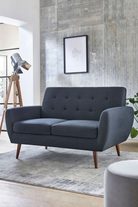 Dimensions: H81 x W139 x D80.5 cm.Assembly: Self assembly.Additional information: Hyett is the perfect answer for small spaces. With it's compact shape and contemporary design all delivered in one box, we know you will love Hyett as much as we do.Your new occasional chair or Ready to Go Sofa will arrive boxed and will require minimal assembly such as attaching the feet, unfortunately the delivery team will be unable to fit the feet for you or remove any packaging. Office Sofa Design, Kitchen Sofa, Compact Sofas, Corner Sofa Design, Makeover Bedroom, Sofas For Small Spaces, Lounge Ideas, Office Sofa, Living Room Sofa Design