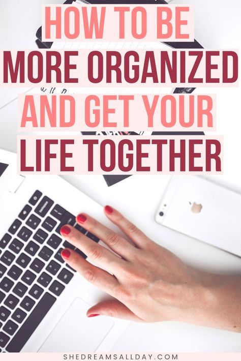 How to be more organized and how to get your life together, so you can be more successful and get more things done. Organization ideas, tips and motivation. Get your life in order today with these handy tips! #organization #productivity Organisation, How To Be Motivated Life, How To Fix My Life, How To Be Organized, How To Get My Life Together, How To Be More Organized, Better Organization, Organizational Hacks, Organized Lifestyle